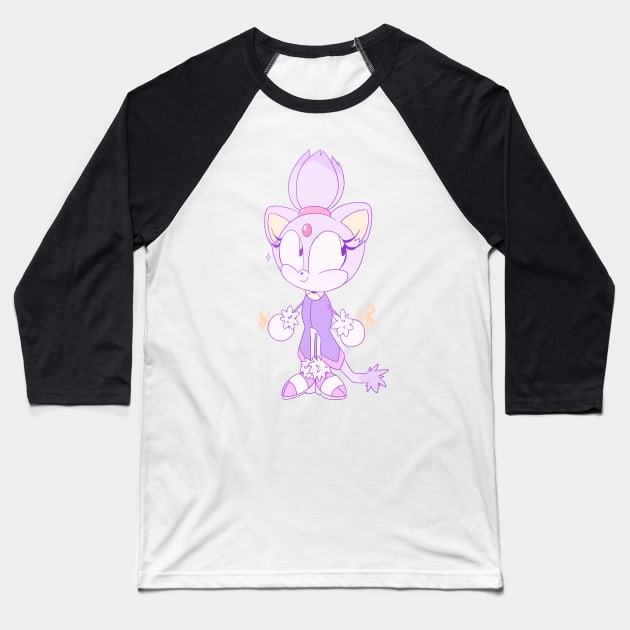 Classic Blaze the Cat Baseball T-Shirt by SpookytheKitty2001